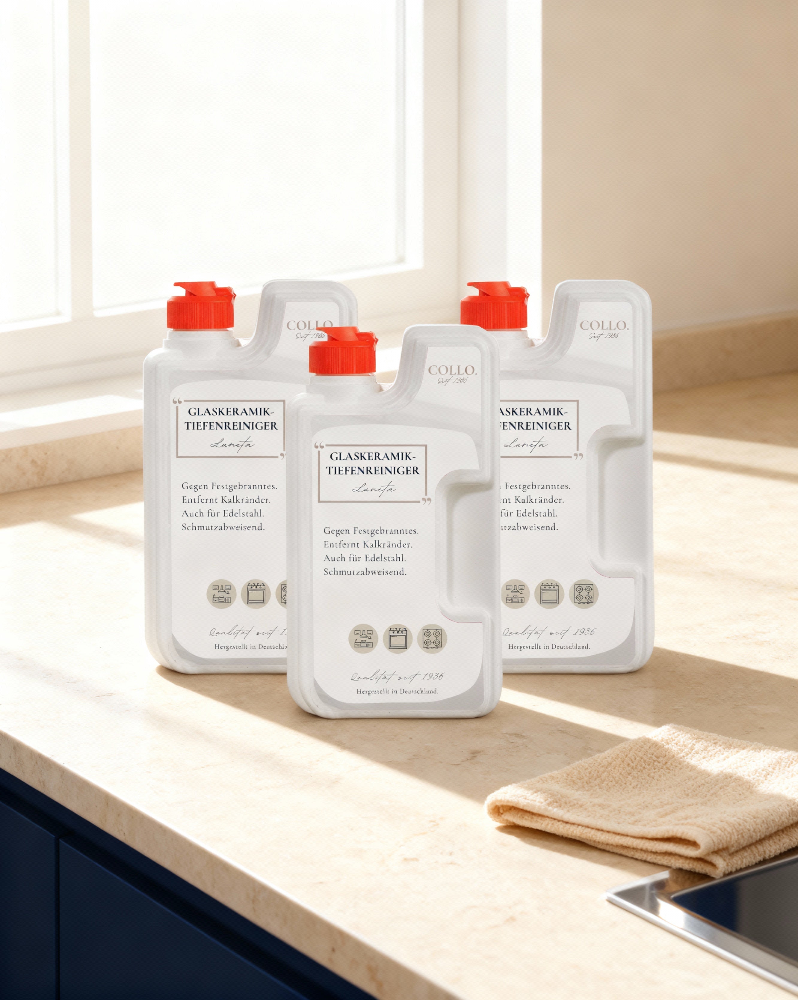 Vorteilsset: 3x Luneta - Glaskeramik - und Ceranfeldreiniger | Edelstahlpflege - 0065.3 - COLLO. simply clean.